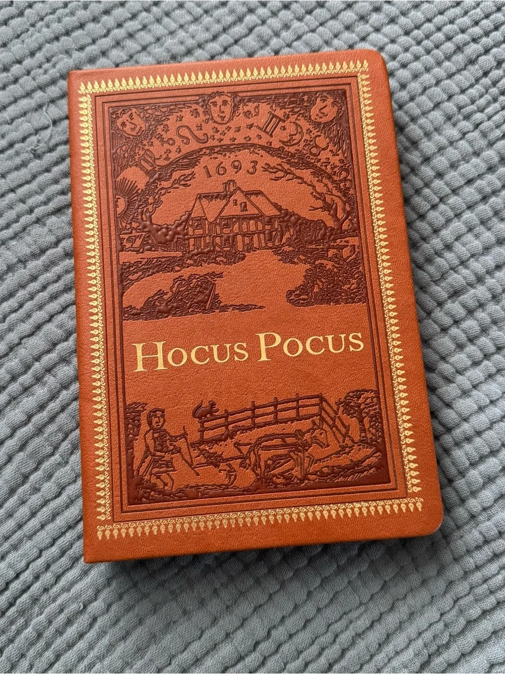 Hocus Pocus Embossed Faux Leather Journal - Brown